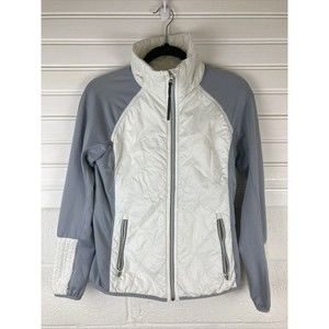 Women Calvin Klein Performance Quilted white & Gray Long Sleeve Jacket M